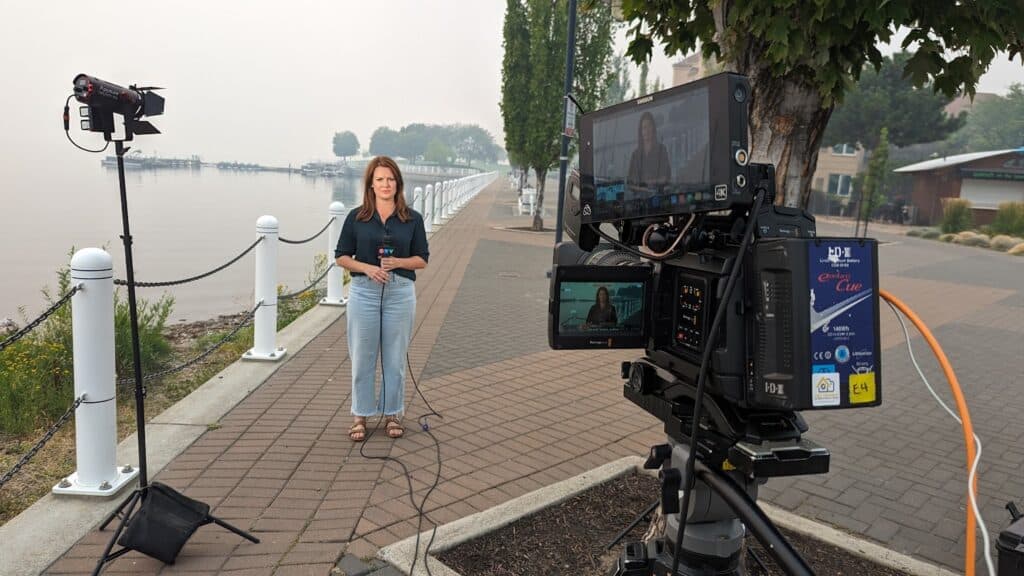 reporter, camera, broadcast, TV News